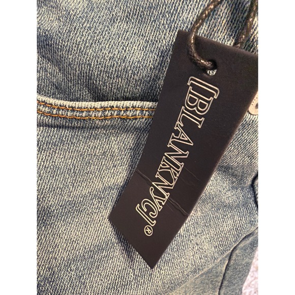 BlankNYC Blue High Rise Cuffed Denim Shorts Size 26 - Picture 7 of 8